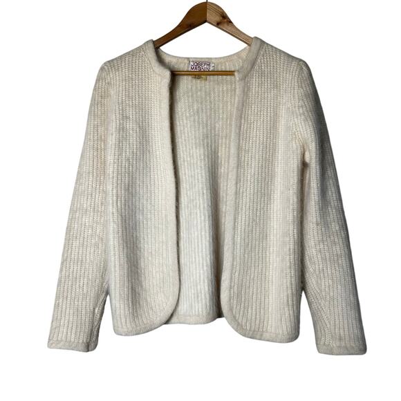Joseph Magnin Sweater Cardigan‎ Size S Angora Wool Vintage Soft Comfy Cream - Picture 1 of 7